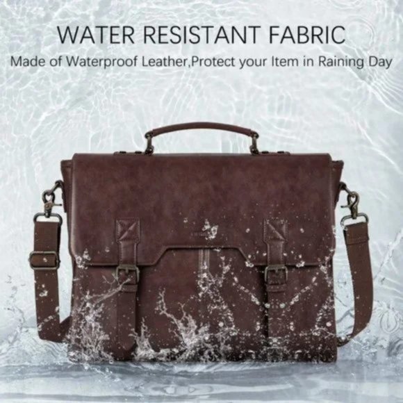 VINTAGE Messenger Bag for Men Coffee Brown, Brown or Black - Picture 6 of 16